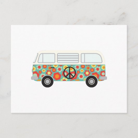 Hippie-Bus Postkarte (Vorderseite)