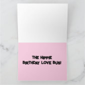 HIPPIE BUS VAN FUNNY GREETY BIRTHDAY CARD DANKESKARTE (Innenseite)