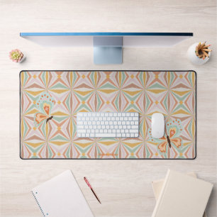 Hippie Butterfly Psychedelic 60er 70er Pink n Oran Schreibtischunterlage