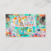 Hippie Camper Aquamarin White Girly Glamping Visitenkarte (Vorderseite)