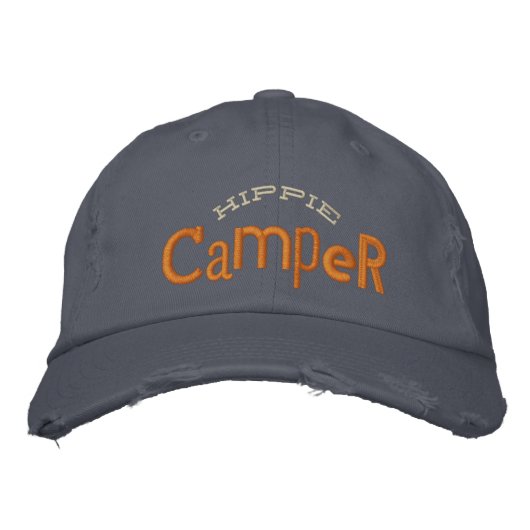 Hippie Camper Embroidery Hat Bestickte Kappe (Vorderseite)