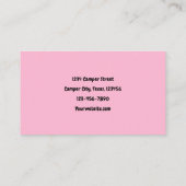 Hippie Camper Pink Green Glamping Visitenkarte (Rückseite)