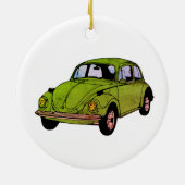 Hippie Car Zeichnend Circle Ornament (Hinten)