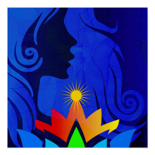 HIPPIE CHAKRA QUEEN POSTER (Vorderseite)