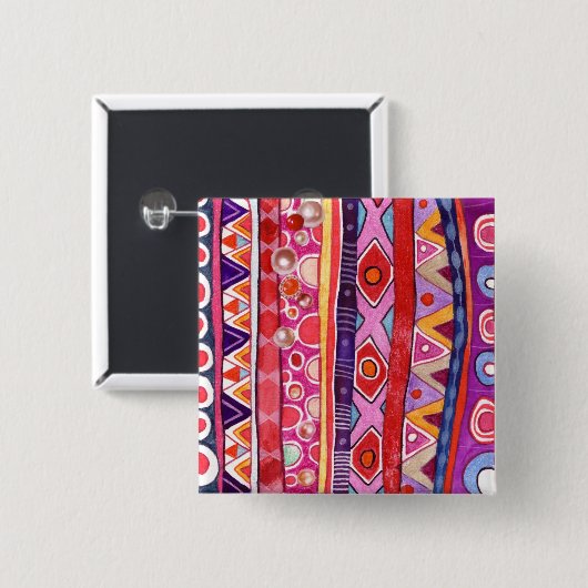 Hippie Chic Button (Vorne & Hinten)