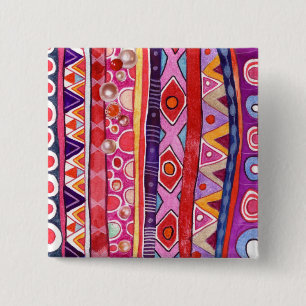Hippie-Chic-Knopf Button