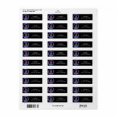 Hippie Chick-Adressenaufkleber (Vorne)