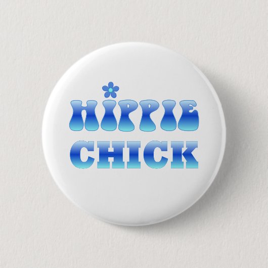 HIPPIE cHICK Button (Vorderseite)
