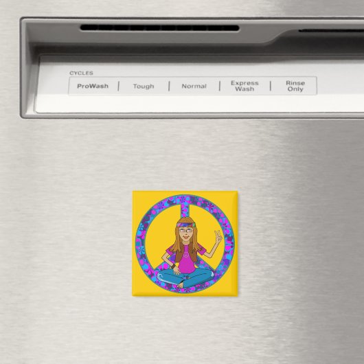 Hippie Chick Magnet (In Situ (Geschirrspüler))