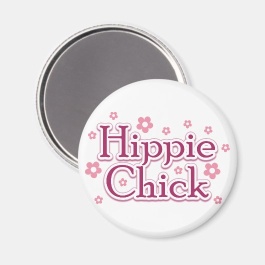 Hippie Chick Magnet (Vorderseite/Rückseite)