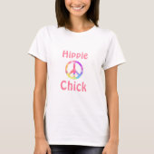 Hippie Chick Pastel Rainbow Gefärbte Krawatte Frie T-Shirt (Vorderseite)