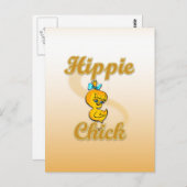 Hippie Chick Postkarte (Vorne/Hinten)
