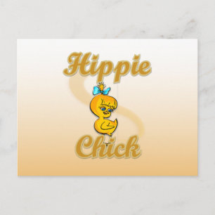 Hippie Chick Postkarte