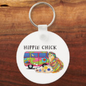 Hippie Chick Schlüsselanhänger (Vorderseite)