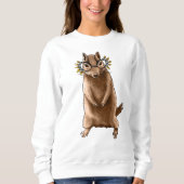 Hippie Chipmunk in Brillen Sweatshirt (Vorderseite)