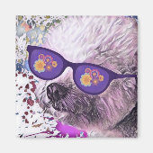 Hippie-'Chon, der Bichon-Magnet Magnet (Vorne)