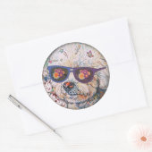 Hippie-'Chon-Flexmagnet Runder Aufkleber (Umschlag)