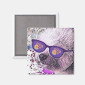 Hippie 'Chon the Bichon Magnet (Vorderseite/Rückseite)