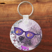 Hippie 'Chon the Bichon  Schlüsselanhänger (Rückseite)