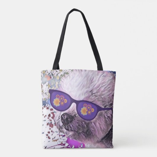 Hippie 'Chon the Bichon Tasche (Rückseite)