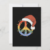 Hippie Christmas Peace Sign Happy Holidays Xmas Li Einladung (Vorderseite)