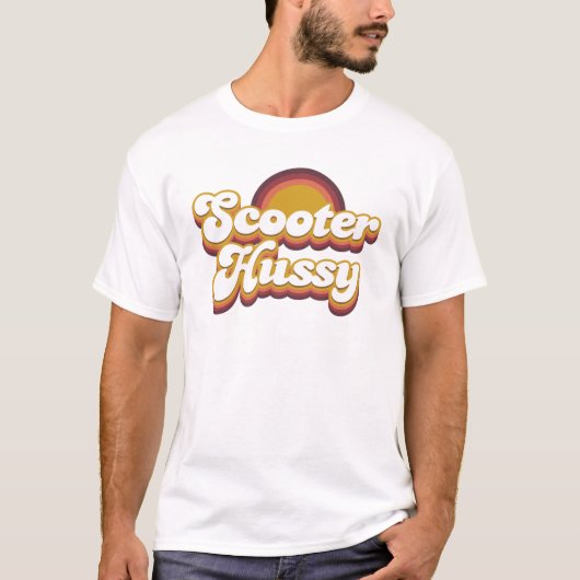 Hippie Counterculture Scooter Hussy aus den 1970er T-Shirt (Vorderseite)