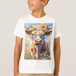 Hippie Cow 🐄 ✌️ | Moo-d der Liebe T-Shirt