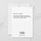 'Hippie-cratische' Funny Cancer Card (Rückseite)