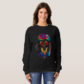 Hippie Dachshund Tie Dye Peace Sign Psychedelic Do Sweatshirt (Vorne ganz)