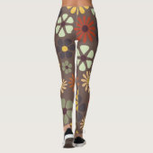 Hippie Daisies Retro Leggings (Rückseite)
