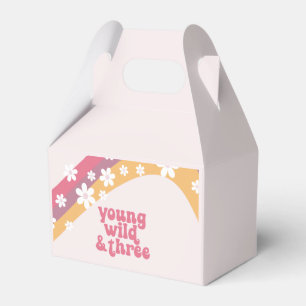 Hippie Daisy Rainbow young wild drei Favor Box Geschenkschachtel