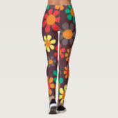 Hippie Daisy Retro Leggings (Rückseite)