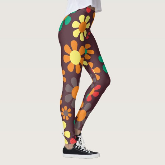 Hippie Daisy Retro Leggings (Rechts)