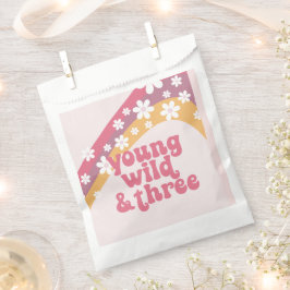 Hippie Daisy Young Wild und Three Birthday Geschenktütchen
