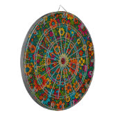 Hippie Dartboard Dartscheibe (Vorderseite Links)