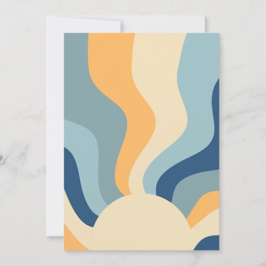 HIPPIE DAZE Groovy Baby Dusche Einladung (Rückseite)