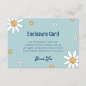 HIPPIE DAZE Groovy Blue Einsteckkarte Begleitkarte (Vorderseite)