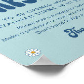 HIPPIE DAZE Groovy Blue Time Kapsel Zeichen Poster (Ecke)