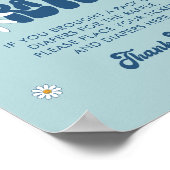 HIPPIE DAZE Groovy Boy Diaper Raffle Sign Poster (Ecke)