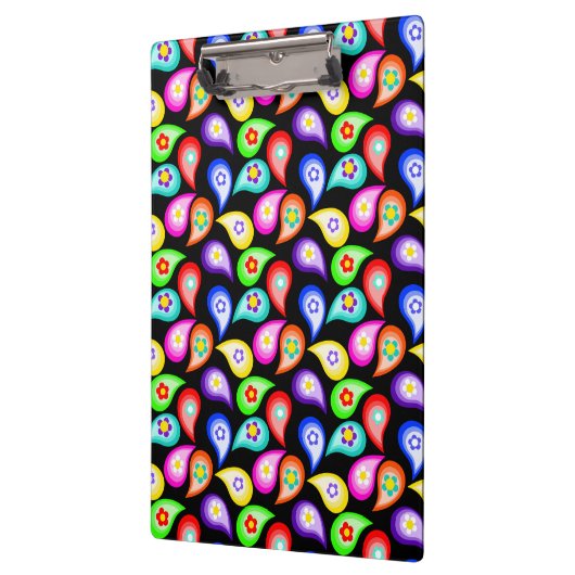 Hippie Daze, Paisley Blume Muster-Zwischenablage Klemmbrett (Links)