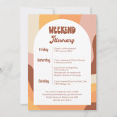 HIPPIE DAZE Peace Out Junggeselinnen-Abschied Einladung (Rückseite)