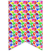 Hippie Daze Peace Signs und Blume Boho Style Wimpelkette (Zweite Fahne)