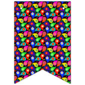 Hippie Daze Peace Signs und Blume Boho Style Wimpelkette (Erste Fahne)