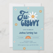 HIPPIE DAZE Two Groovy Boy 2. Einladung (Vorderseite)