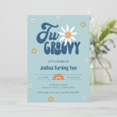 HIPPIE DAZE Two Groovy Boy 2. Einladung (Stehend Vorderseite)