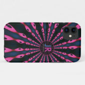 Hippie 'delica Funk Pink Blue Monogram Case-Mate iPhone Hülle (Rückseite (Horizontal))