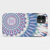 Hippie 'delica Funk Pink Blue Monogram Case-Mate iPhone Hülle (Rückseite (Horizontal))