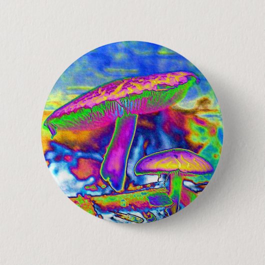 Hippie Dippie Trippy 'Shrooms Button (Vorderseite)