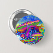 Hippie Dippie Trippy 'Shrooms Button (Vorne & Hinten)