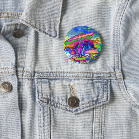 Hippie Dippie Trippy 'Shrooms Button (Beispiel)